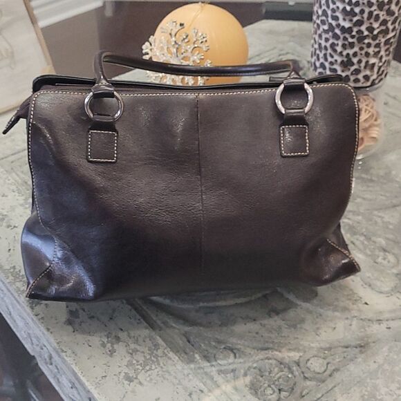 WILSON'S LEATHER BROWN BAG PURSE - Picture 3 of 7